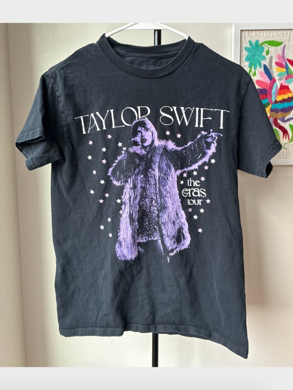 Taylor Swift The Eras Tour Live Photo Stars T-Shirt in Black - Size S
